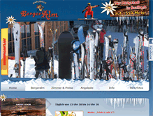 Tablet Screenshot of bergeralm.cc